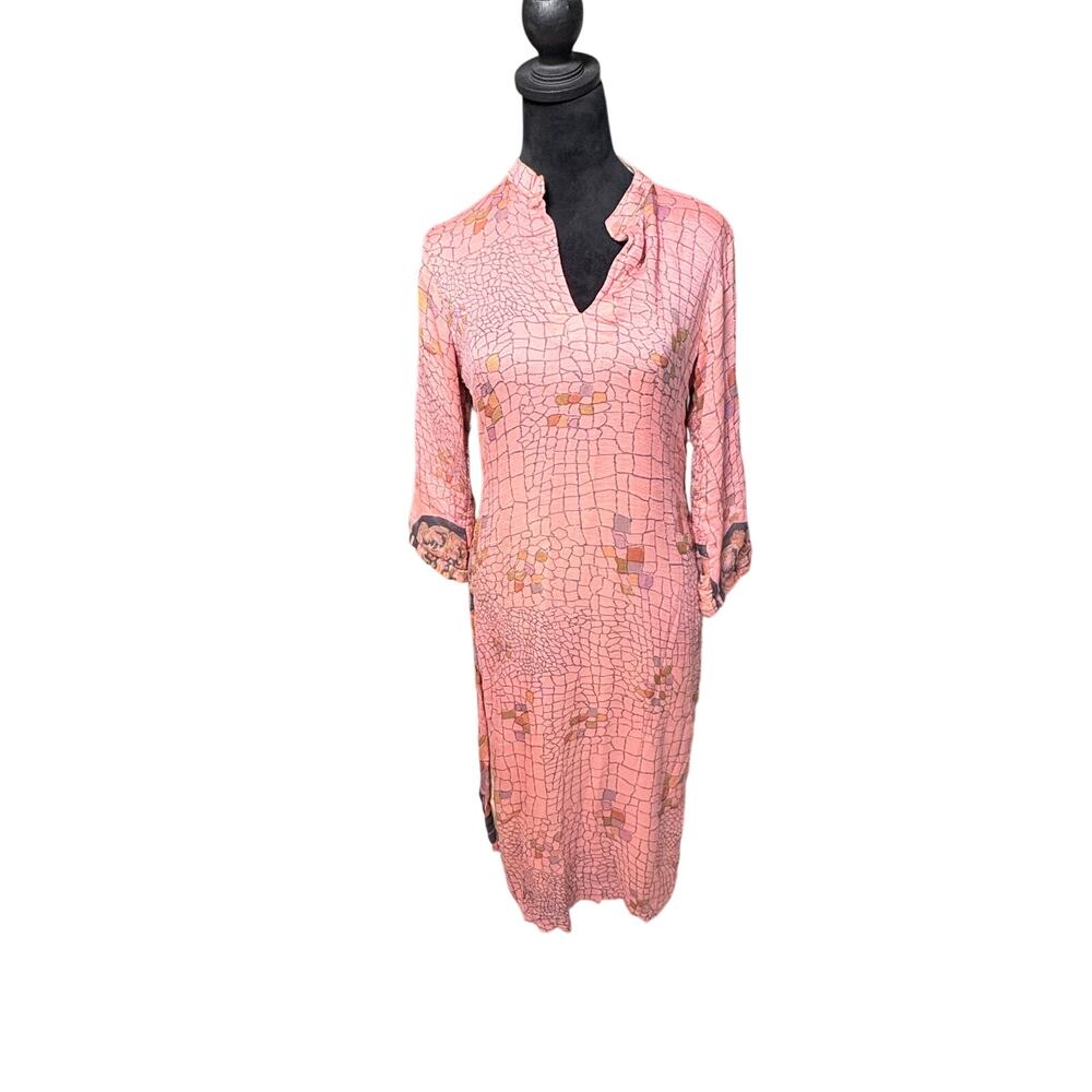 Vintage Art to Wear Blush Mosaic Art Nouveau Tunic Set M/L